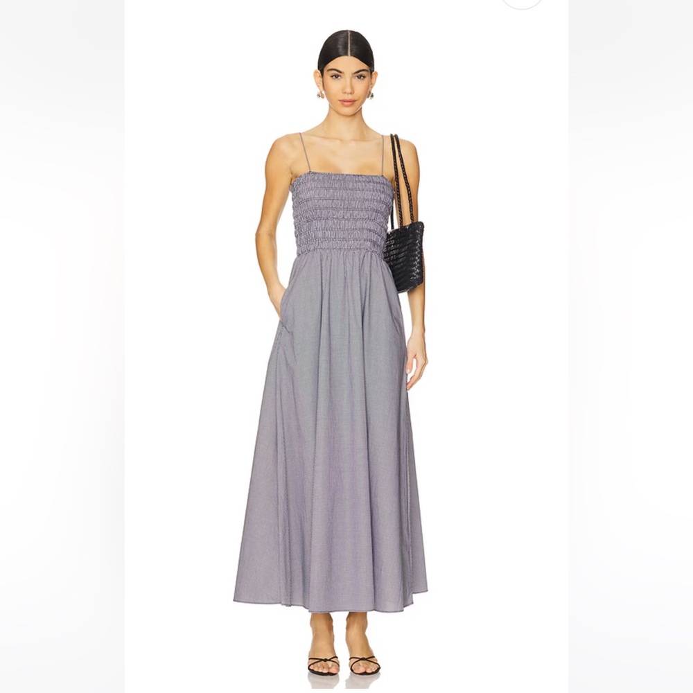 Faithfull the Brand Lida Maxi Dress in Gingham Black